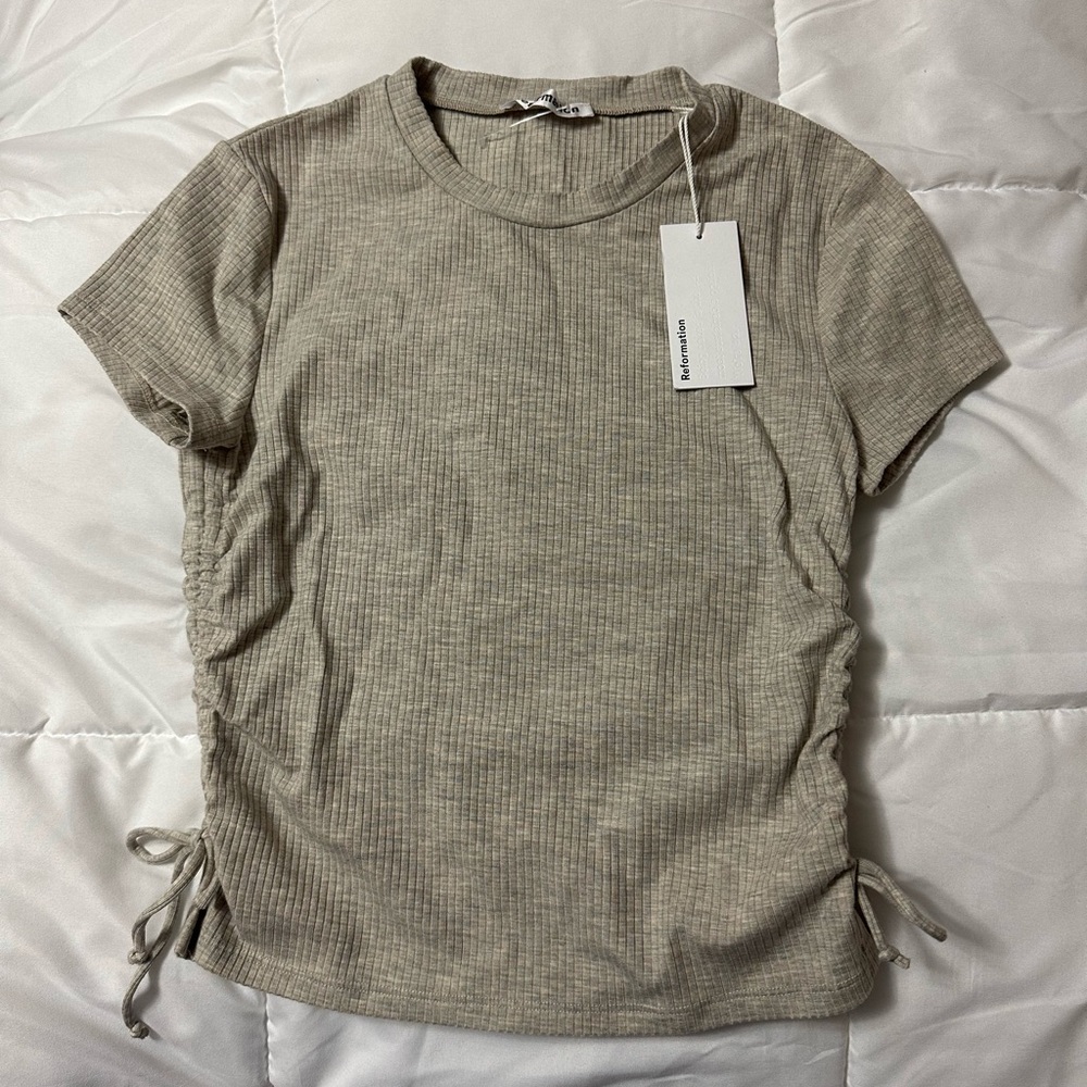 Reformation Tee with Side Ties